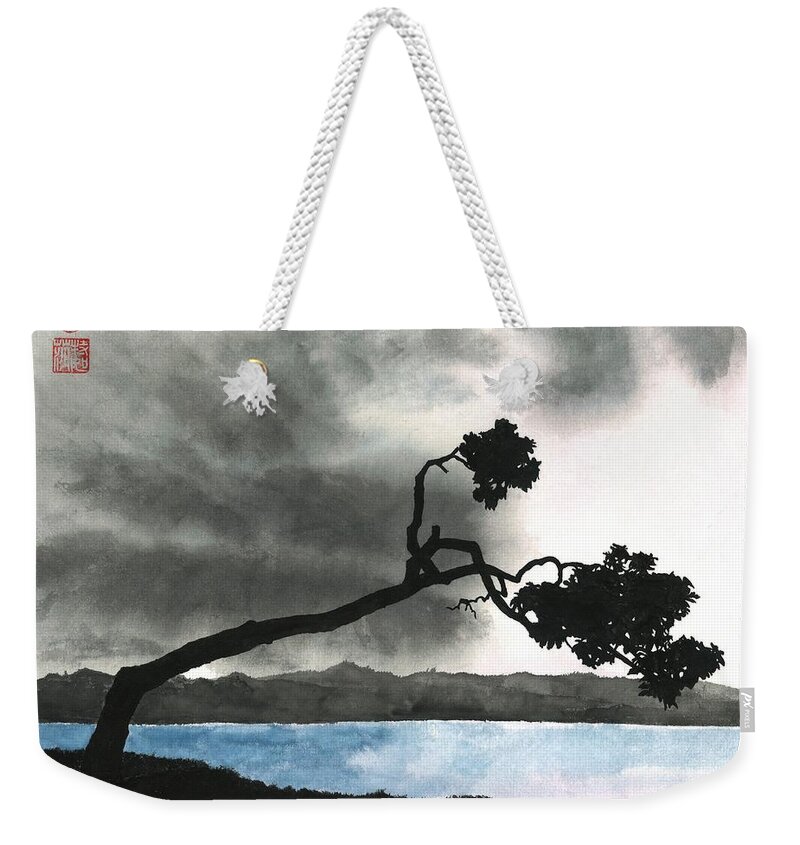 Lake Weekender Tote Bag featuring the painting Lake Kussharo by Terri Harris