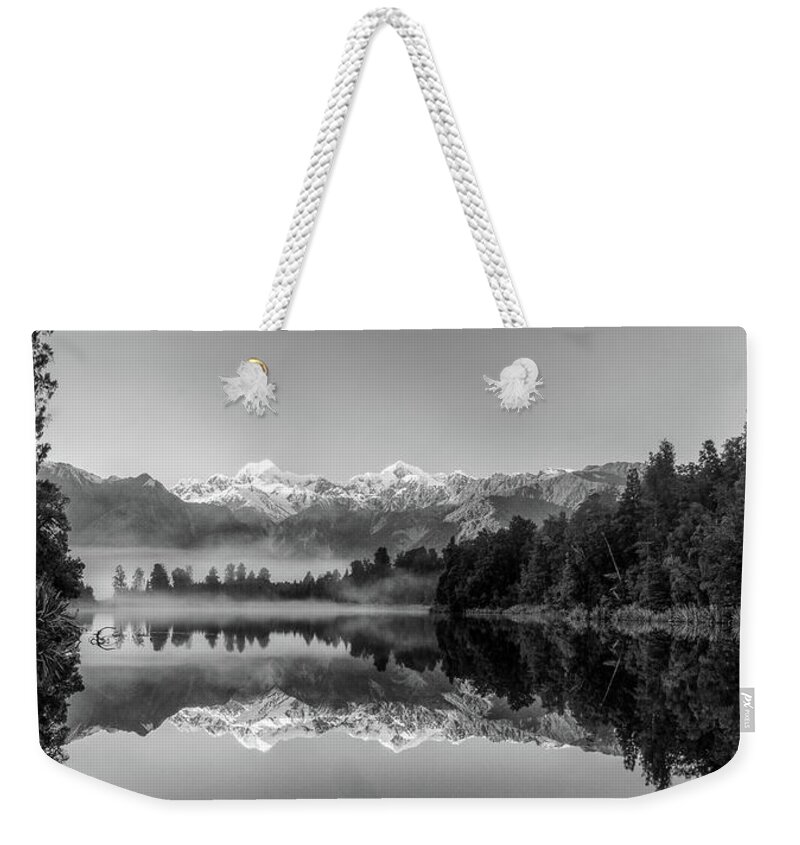 Zealand Weekender Tote Bag featuring the photograph Lake Matheson by Martin Capek