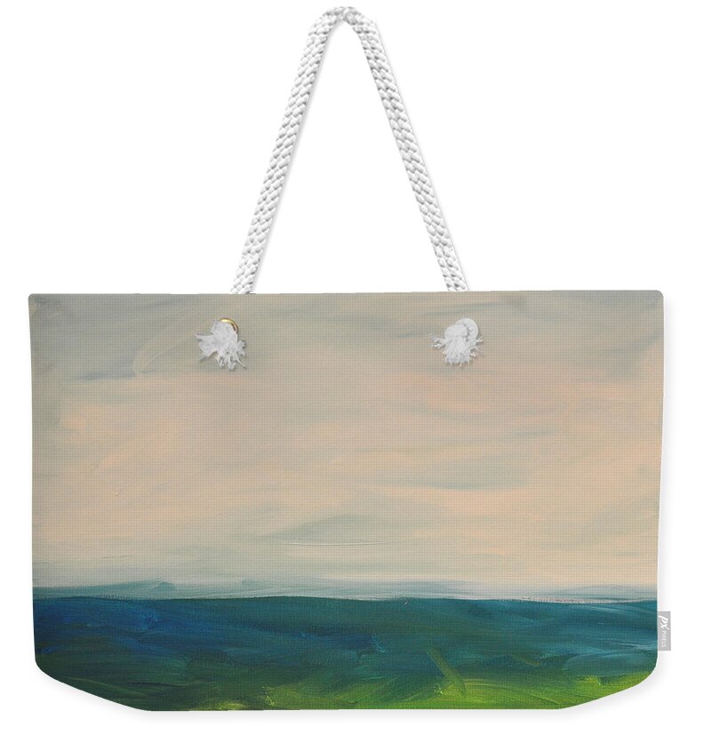 Lake Weekender Tote Bag featuring the painting Lake Michigan by Tim Nyberg