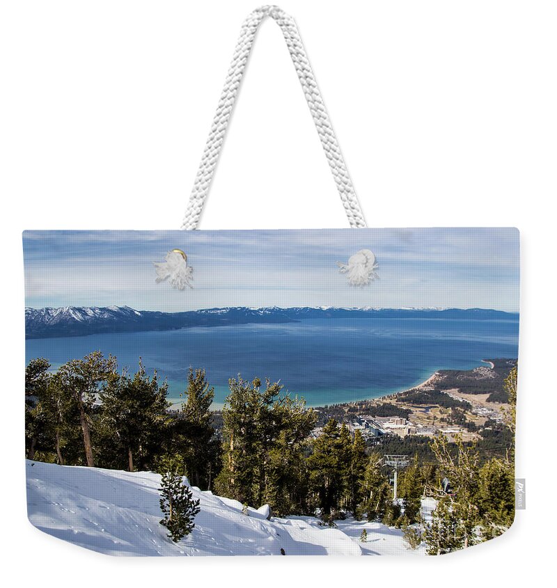 Lake Tahoe Weekender Tote Bag featuring the photograph Lake Tahoe Vista by Suzanne Luft