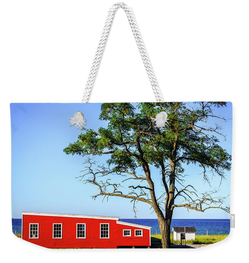 America Weekender Tote Bag featuring the photograph Lakefront in Glen Arbor by Alexey Stiop