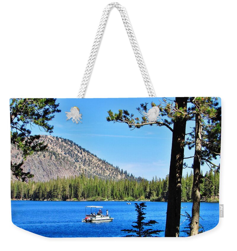 Sky Weekender Tote Bag featuring the photograph Lakeside by Marilyn Diaz