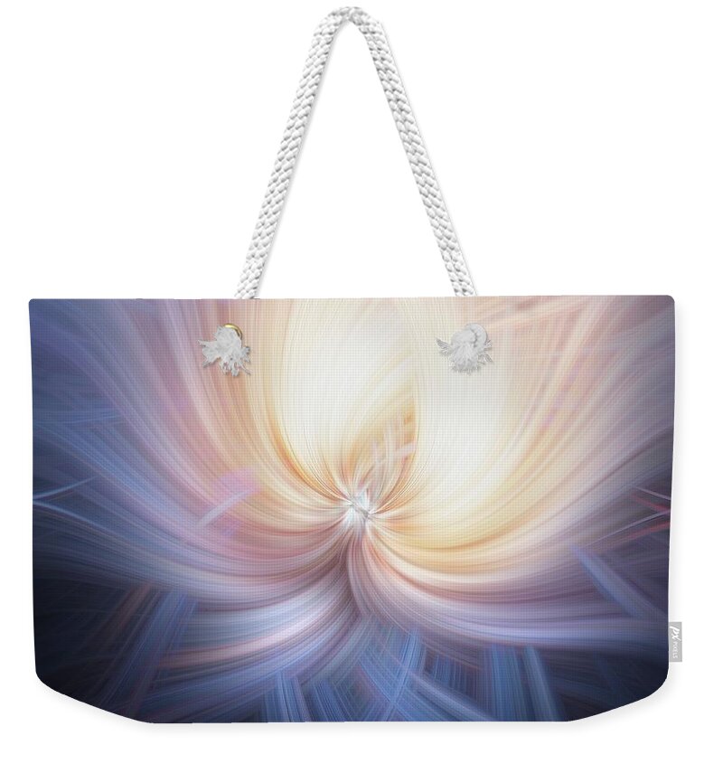 Jenny Raibow Fine Art Photography Weekender Tote Bag featuring the photograph Lambent Flower. Mystery of Colors by Jenny Rainbow