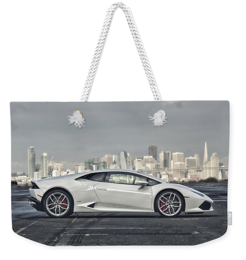 Lamborghini Weekender Tote Bag featuring the photograph Lamborghini Huracan by ItzKirb Photography