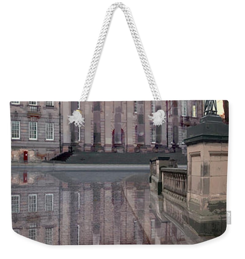 Lancaster Weekender Tote Bag featuring the digital art Lancaster Town Hall 2 by Joe Tamassy