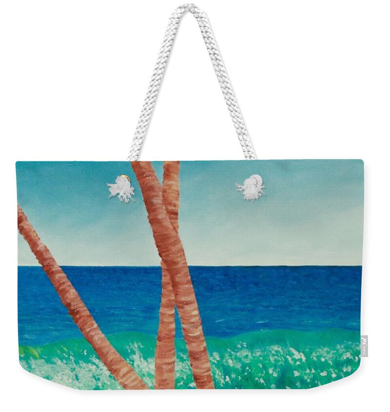 Seascape Weekender Tote Bag featuring the painting Lanikai by Thomas Gronowski