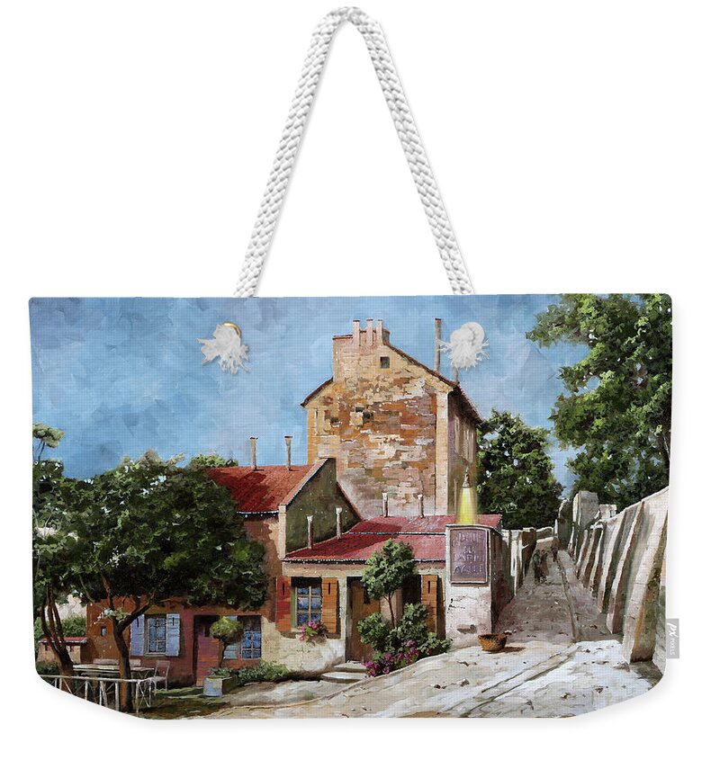 Lapin Agile Weekender Tote Bag featuring the painting Lapin Agile A Mezzodi by Guido Borelli