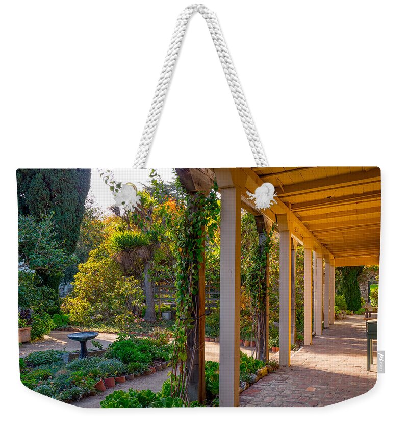 Larkin House Weekender Tote Bag featuring the photograph Larkin House Garden by Derek Dean