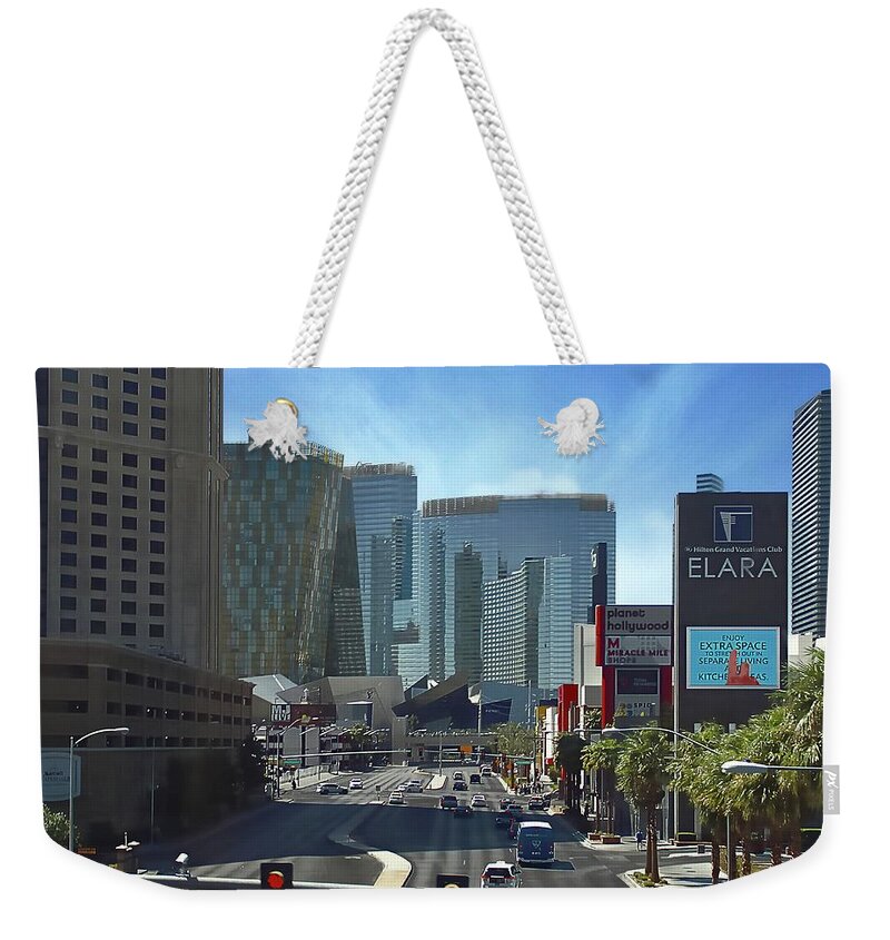 John+kolenberg Weekender Tote Bag featuring the photograph Las Vegas Skyline by John Kolenberg