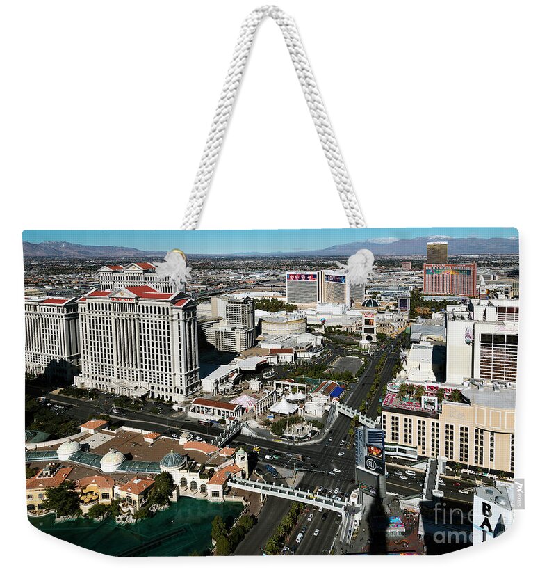 Horizontal Weekender Tote Bag featuring the photograph Las Vegas skyline, Nevada by Patrick McGill