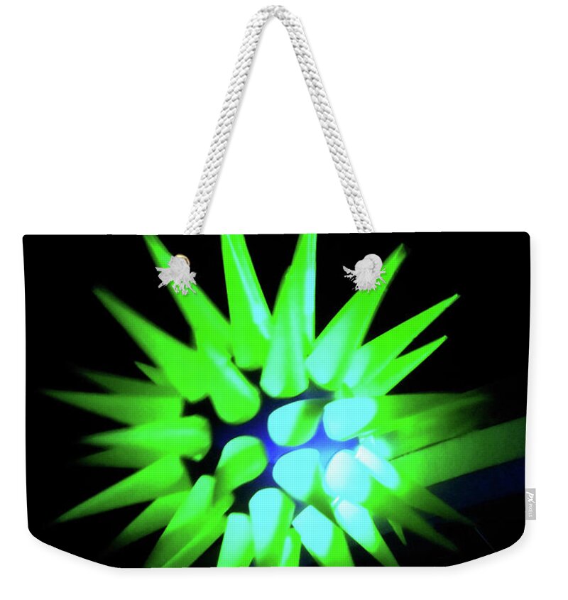 Shadows Weekender Tote Bag featuring the photograph Laser Lights 8 by Ron Kandt