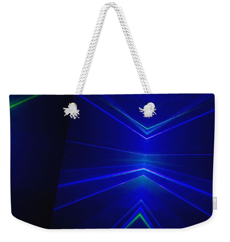 #abstracts #acrylic #artgallery # #artist #artnews # #artwork # #callforart #callforentries #colour #creative # #paint #painting #paintings #photograph #photography #photoshoot #photoshop #photoshopped Weekender Tote Bag featuring the digital art Laserworld Part 40 by The Lovelock experience