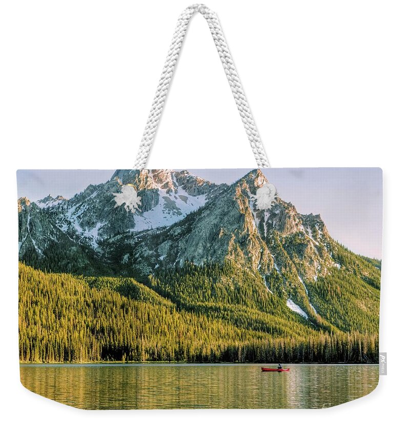 Idaho Weekender Tote Bag featuring the photograph Last Cast by Roxie Crouch