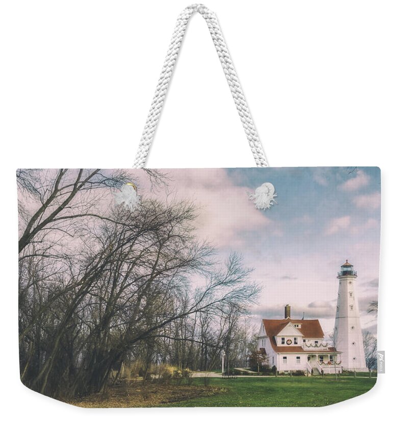 Scott Norris Photography Weekender Tote Bag featuring the photograph Late Afternoon at the Lighthouse by Scott Norris