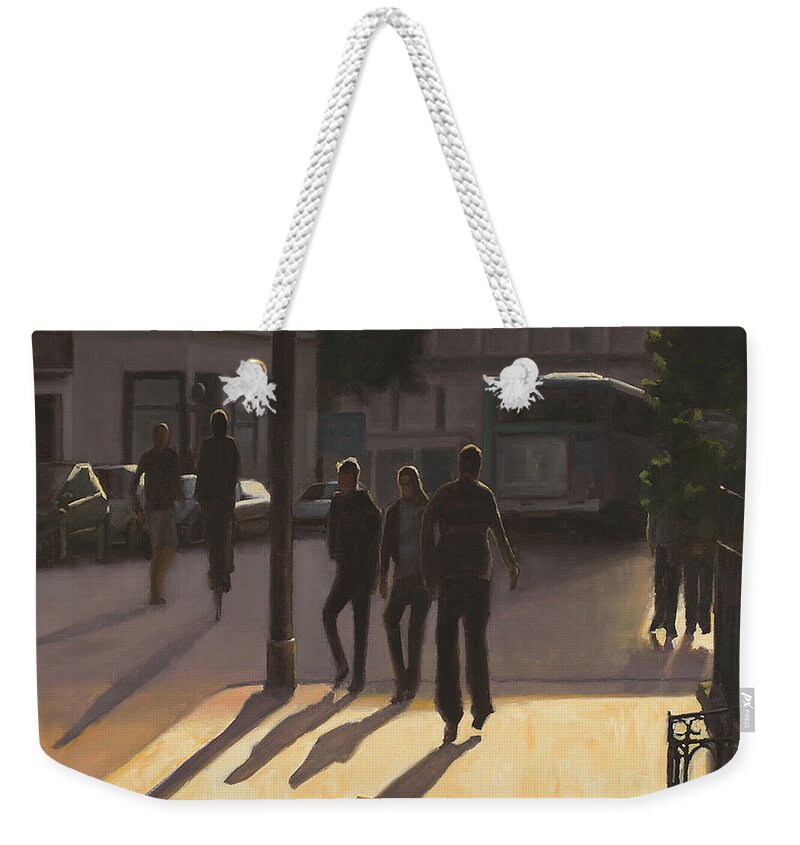 Painting Weekender Tote Bag featuring the painting Latin Quarter by Tate Hamilton