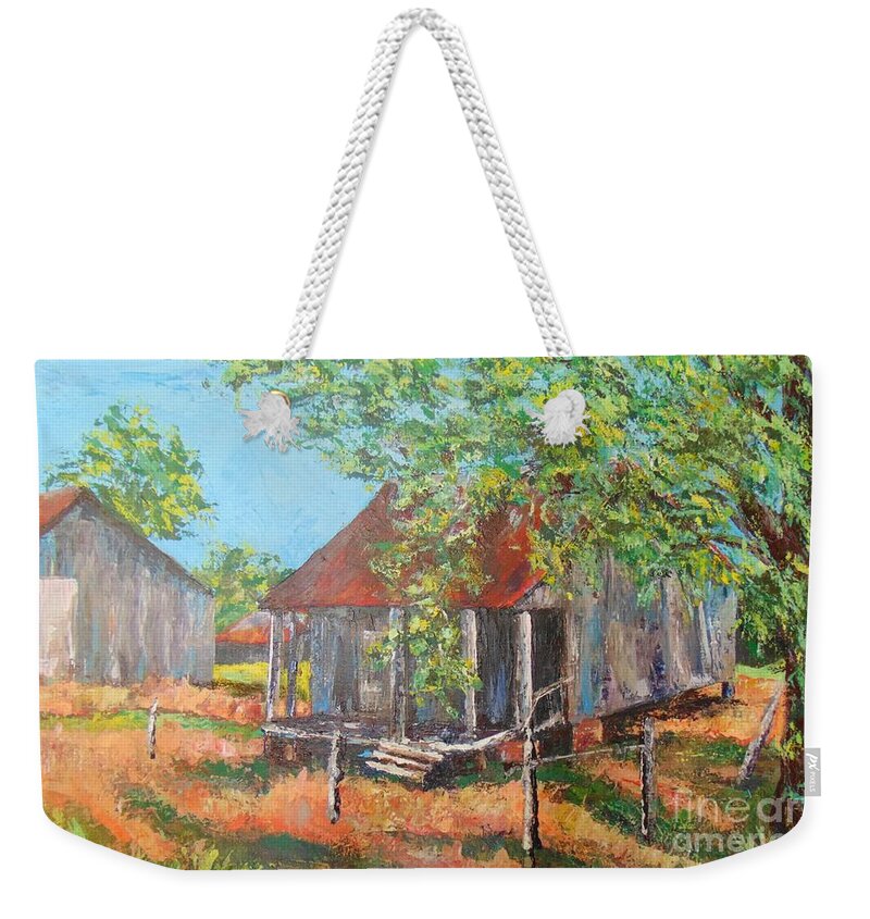 Landscape Weekender Tote Bag featuring the painting Laurel valley by Beverly Boulet
