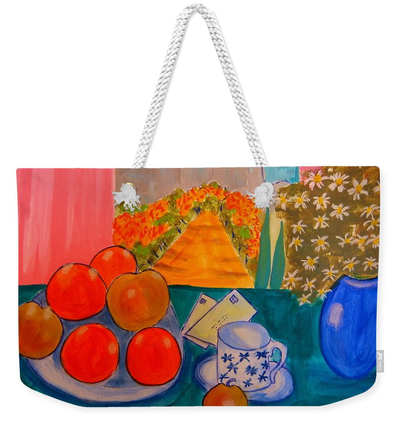 Les Alpilles Weekender Tote Bag featuring the painting l'automne dans les Alpilles by Rusty Gladdish