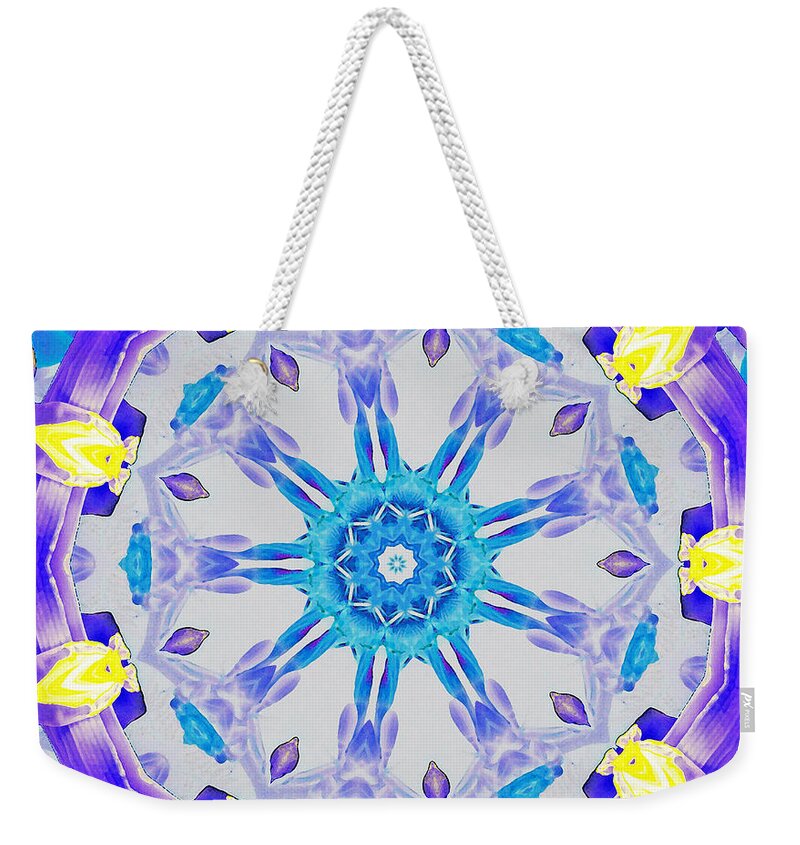 Floral Weekender Tote Bag featuring the digital art Lavender Floral by Shawna Rowe