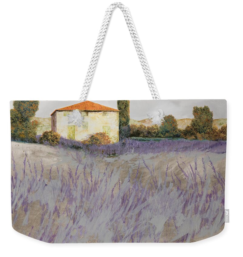 Lavender Weekender Tote Bag featuring the painting Lavender by Guido Borelli