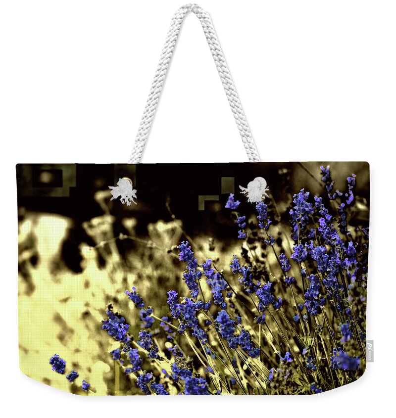 Purple Weekender Tote Bag featuring the photograph Lavender Yellow by April Burton