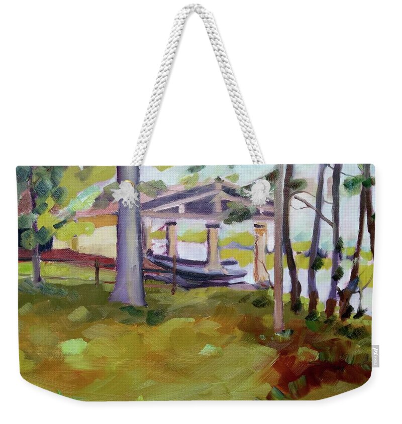  Weekender Tote Bag featuring the painting Lavoir by Kim PARDON