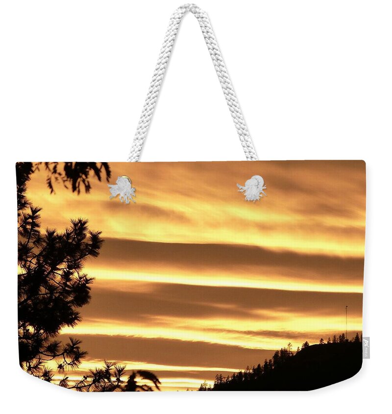 Sunset Weekender Tote Bag featuring the photograph Venetian Blind Sunset by Will Borden