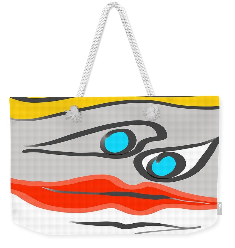 Face Weekender Tote Bag featuring the digital art Layers by Jeffrey Quiros