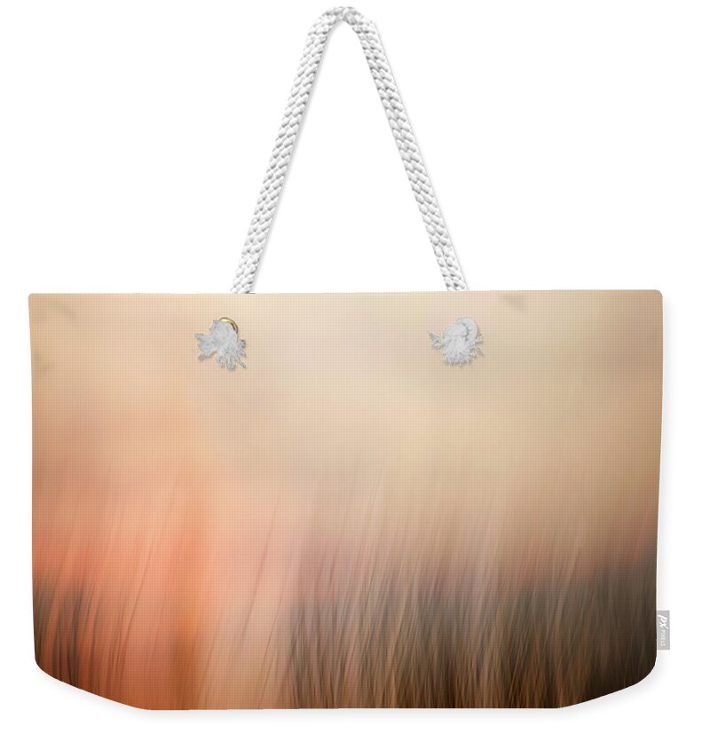 Abstract Expressionism Weekender Tote Bag featuring the photograph Laying Low at Sunrise by Marilyn Hunt