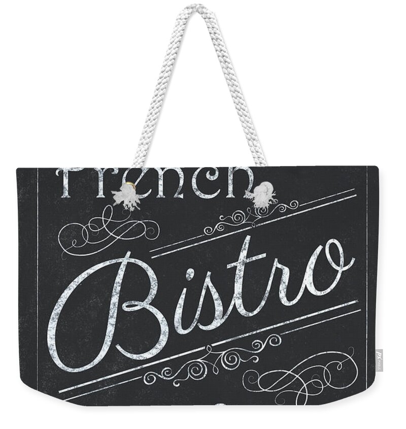 Cafe Weekender Tote Bag featuring the painting Le Petite Bistro 4 by Debbie DeWitt