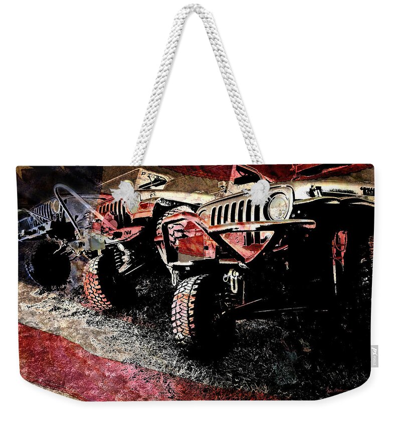 Flag Art Weekender Tote Bag featuring the photograph Lean on Me Fellow TJ by Luke Moore
