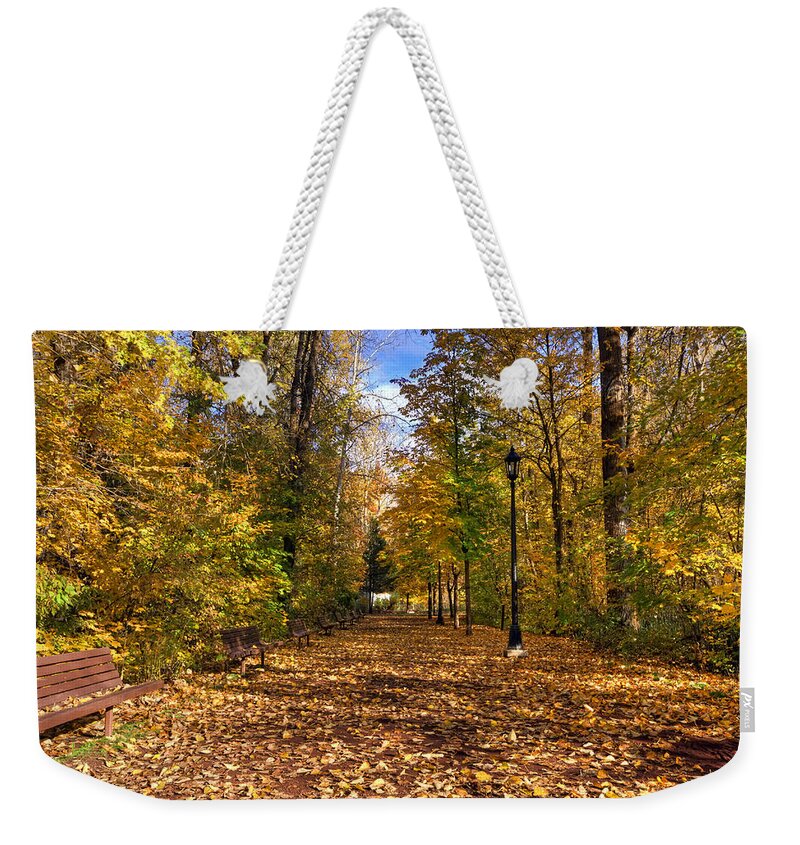 Hdr Weekender Tote Bag featuring the photograph Leavenworth Waterfront Park by Brad Granger