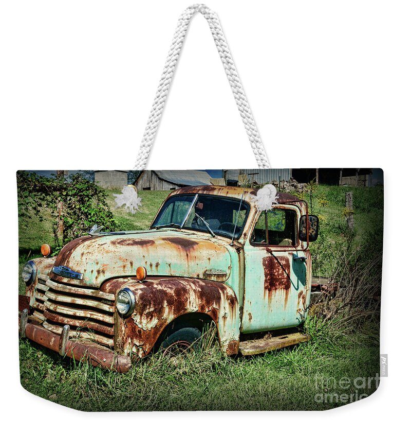 Paul Ward Weekender Tote Bag featuring the photograph Left in the Pasture by Paul Ward