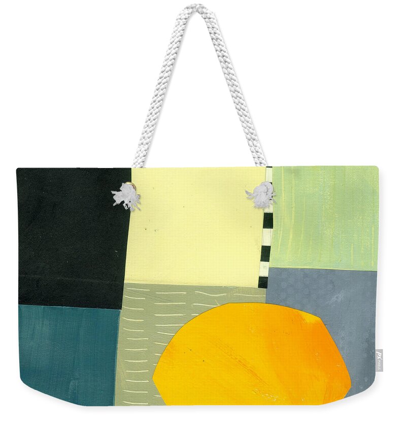Abstract Art Weekender Tote Bag featuring the painting Lemon Love by Jane Davies
