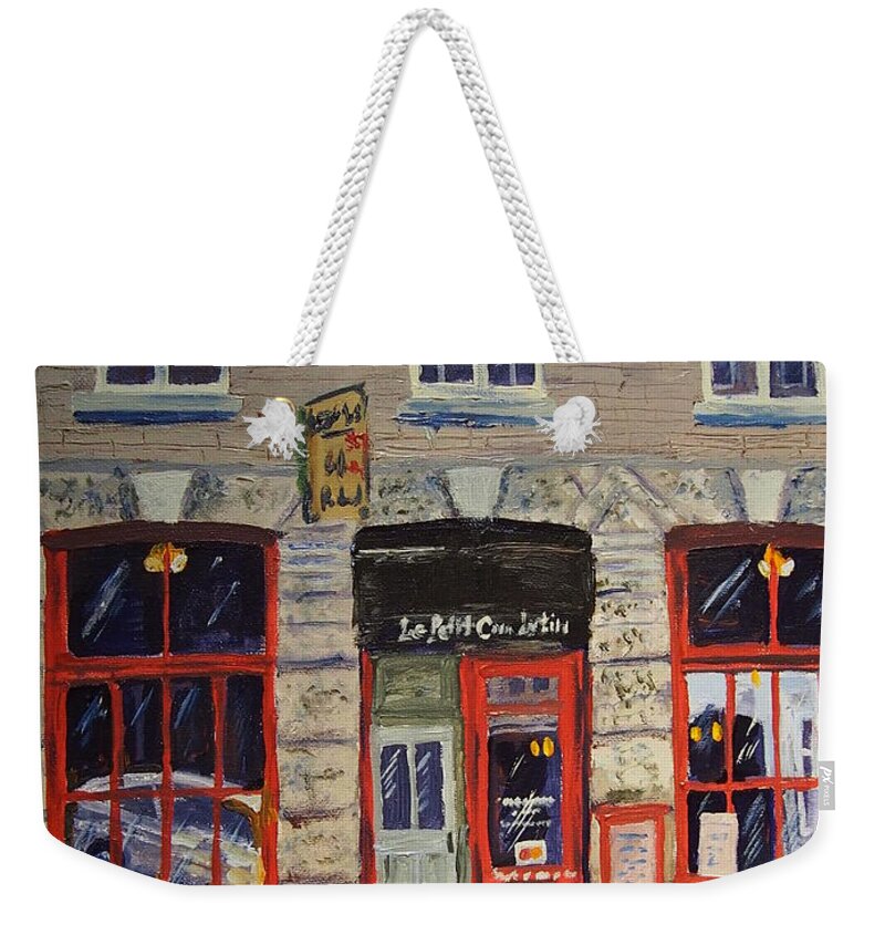 #lepetitcoinlatin Weekender Tote Bag featuring the painting LePetitCoinLatin by Francois Lamothe