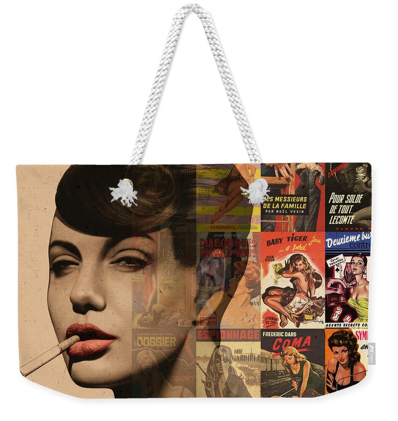 Portrait Weekender Tote Bag featuring the painting Les Pulps Francaises by Udo Linke