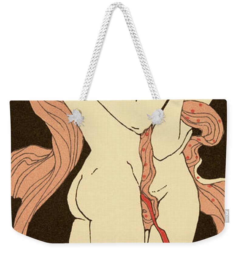 Les Remords Weekender Tote Bag featuring the painting Les Remords by Georges Barbier