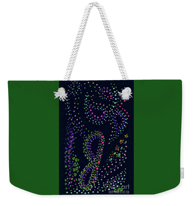 Home Decor Weekender Tote Bag featuring the painting Letter J 2 by Corinne Carroll