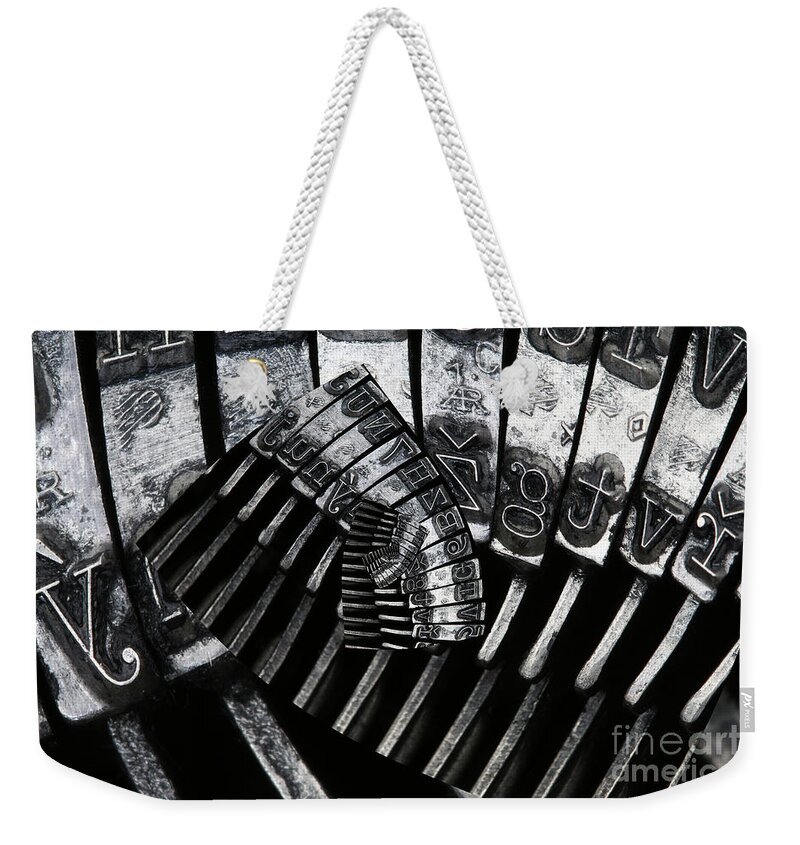 Matrix Weekender Tote Bag featuring the photograph Letters by Michal Boubin