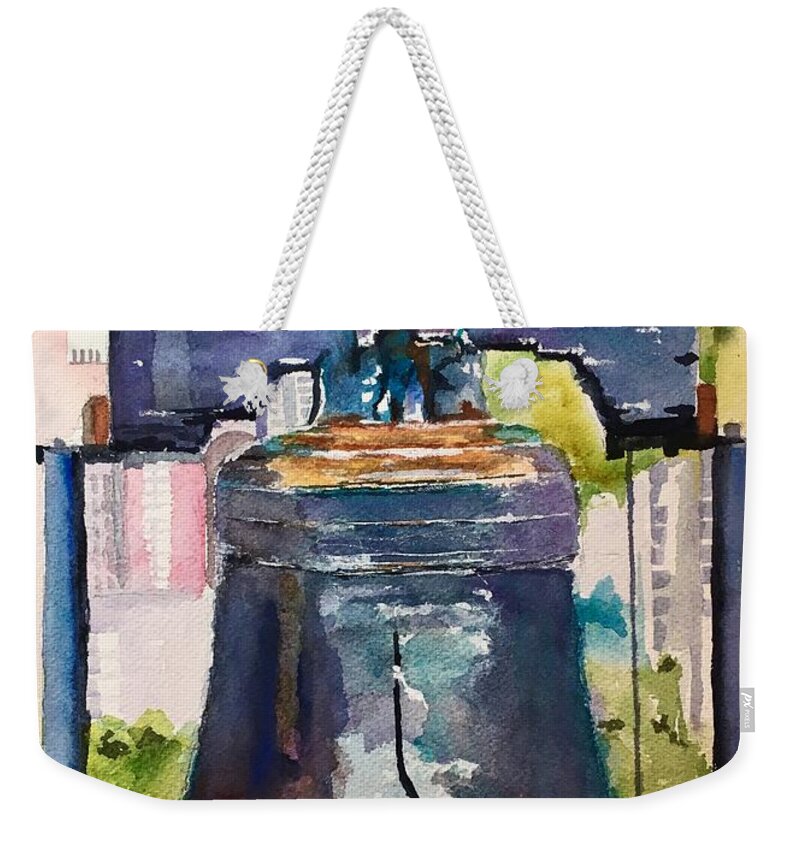 Liberty Bell Weekender Tote Bag featuring the painting Liberty by Anthony Zecca