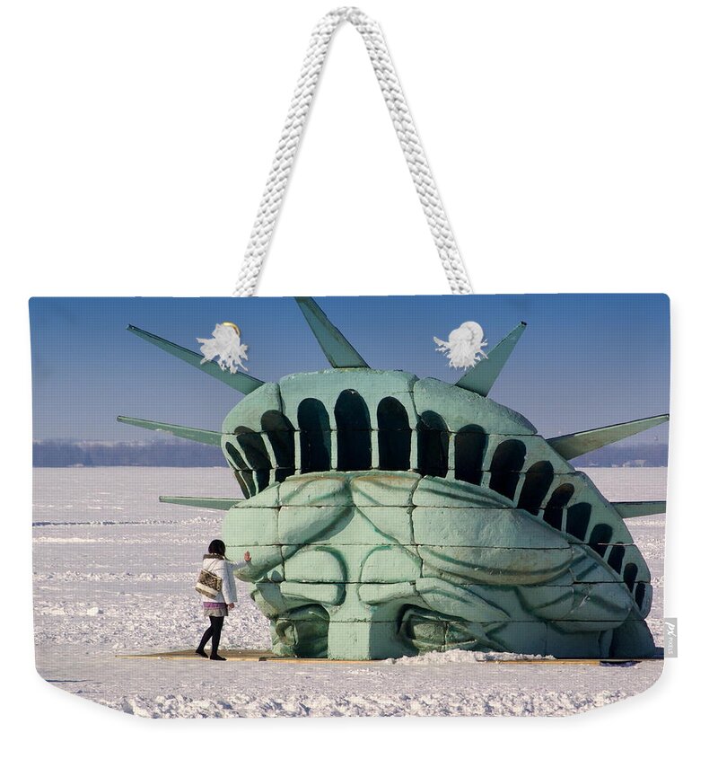 Statue Of Liberty Weekender Tote Bag featuring the photograph Liberty by Linda Mishler