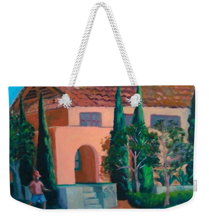 Landscape Weekender Tote Bag featuring the painting Liberty Station by Andrew Johnson