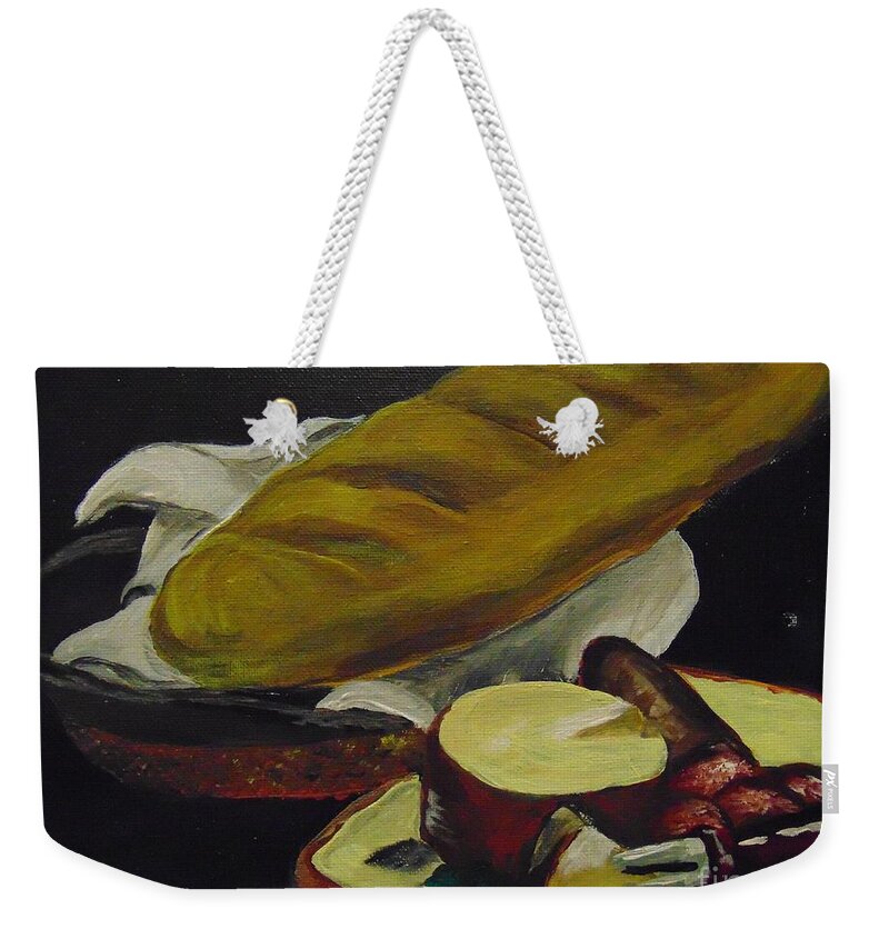 Bread Weekender Tote Bag featuring the painting Life by Saundra Johnson