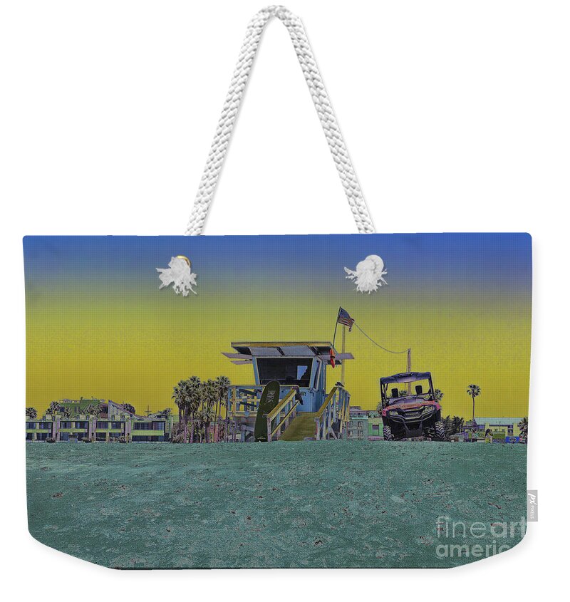 Lifeguard Tower Weekender Tote Bag featuring the photograph Lifeguard Tower 4 by Joe Lach