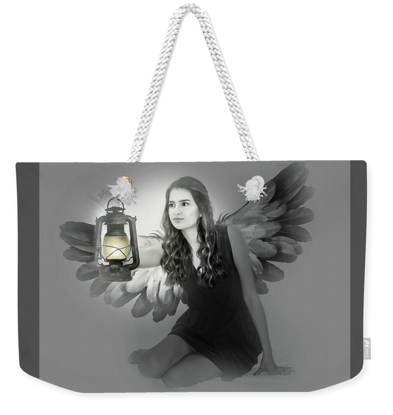 Angel Weekender Tote Bag featuring the photograph Light Angel by Leticia Latocki