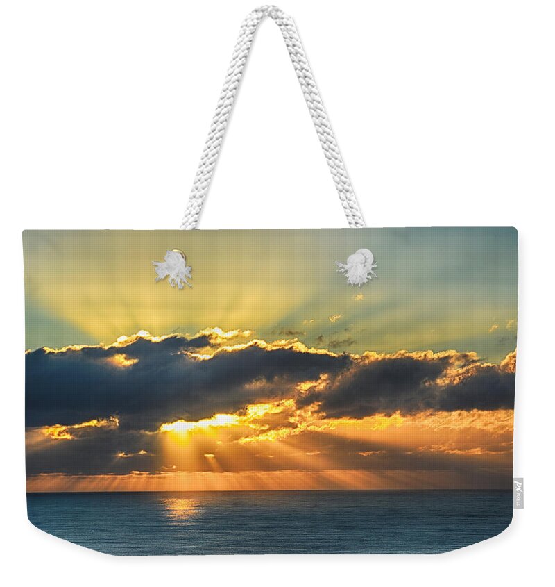Scenic Weekender Tote Bag featuring the photograph Light Explosion by AJ Schibig