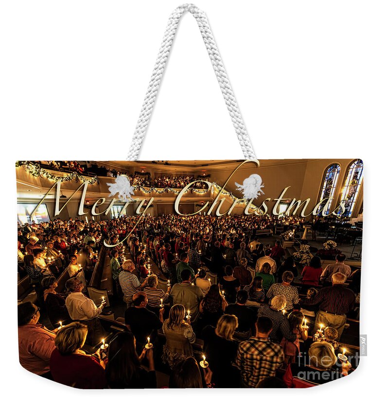 Merry Weekender Tote Bag featuring the photograph Light of Christmas by Anthony Baatz