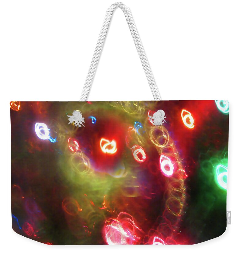 Abstract Weekender Tote Bag featuring the photograph Light Painting 10 by Mary Bedy