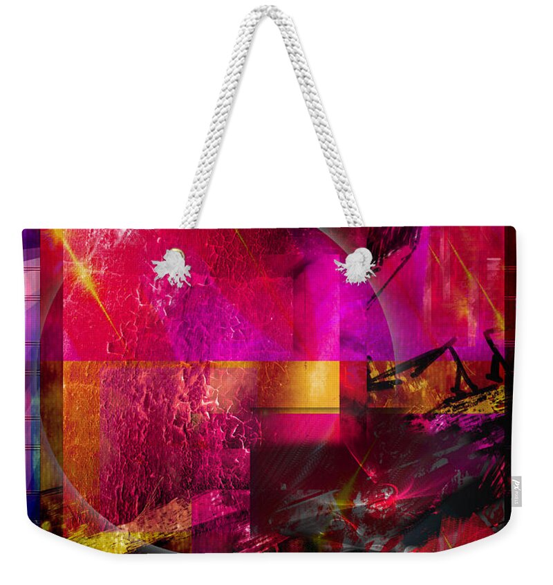 Abstract Weekender Tote Bag featuring the digital art Light particles by Art Di