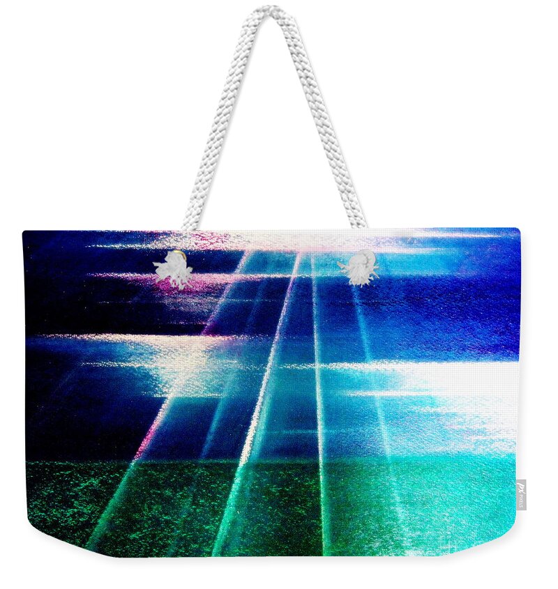 Light.sunshine Weekender Tote Bag featuring the painting Light Sea by Kumiko Mayer