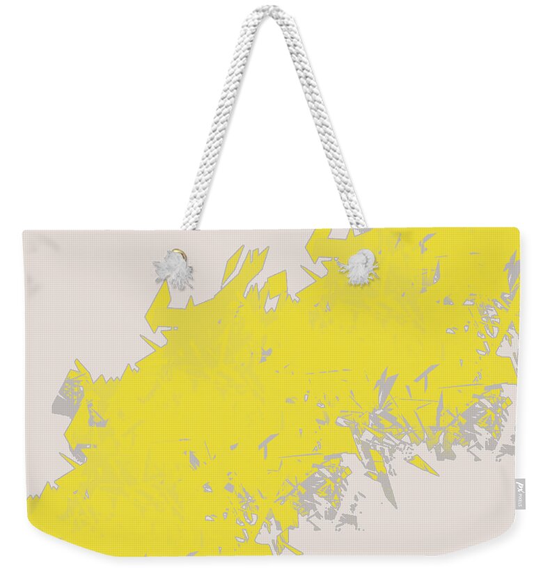 Yellow Weekender Tote Bag featuring the painting Lightening by Sonali Kukreja